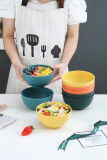 Cereal Bowls 8 Pieces, Reusable Light Weight Bowl For Rice Noodle Soup Snack Salad Fruit BPA Free