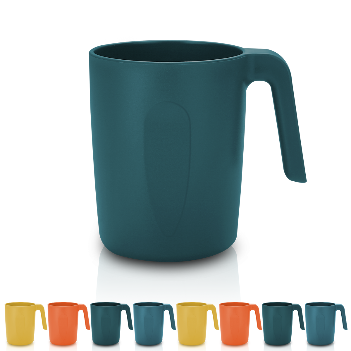 Hot Water Milk Tea Cup Melamine Plastic Coffee Cup 4 Pieces Portable Mug 