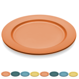 10 Inch Orange Plastic Plates 8 Pieces, Unbreakable And Reusable Light Weight Dinner Plates Microwave Safe BPA Free