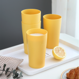 Unbreakable Gold Yellow Reusable PP Drinking Cup 8 Pieces, Water Glass for Indoor Outdoor Travel Poolside Bath Room Adult Children Light Weight Easy To Carry BPA Free