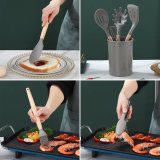 Silicone Kitchen Utensils Set 38 Pieces, Non-Stick Cooking Utensils Set with Utensil Racks