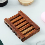 Wooden Soap Dish Shower Soap Holder Tray for Soap, Sponges, Scrubber, 2-Pack