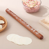 Wood French Rolling Pin, Wooden Dough Roller for Baking, Non-Stick(15.75 Inches)