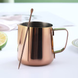 Stainless Steel Milk Frothing Pitcher 12oz with Decorating Pen,Latte Art