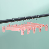 Pants Hangers 5 pieces with Non-Slip Big Clips and 360 Swivel Hook