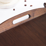 Wood Serving Tray with Handles, Wooden Food Tray, Handmade Tableware