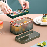 Plastic Ice Cube Tray with Ice Storage Box, Scoop and Silicone Ice Cube Mold
