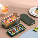 Plastic Ice Cube Tray with Ice Storage Box, Scoop and Silicone Ice Cube Mold