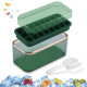 Plastic Ice Cube Tray with Ice Storage Box, Scoop and Silicone Ice Cube Mold