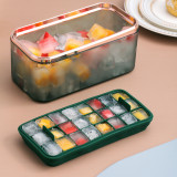 Plastic Ice Cube Tray with Ice Storage Box, Scoop and Silicone Ice Cube Mold