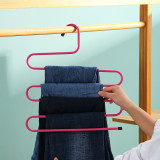 S-shaped Pants Rack 4-Pack Space Saving Towel Jeans Multi Pants Rack