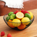 Black Metal Wire Fruit Bowl, Iron Arts Fruit Storage Baskets