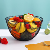 Black Metal Wire Fruit Bowl, Iron Arts Fruit Storage Baskets
