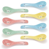Soup Spoons Ceramic Chinese Soup Spoons, Asian Soup Spoons 8 Pieces