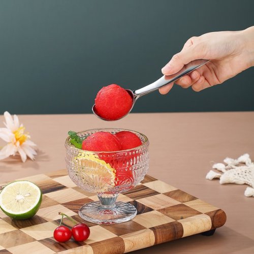Melon Baller Scoop Stainless steel Dual-Purpose DIY Fruit Carving Knife Ice  Cream Scoop Dishwasher Safe