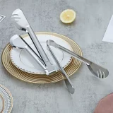 10 Pieces Stainless Steel Silver Titanium Plated Flatware Serving Set Silver Serving Silverware Set