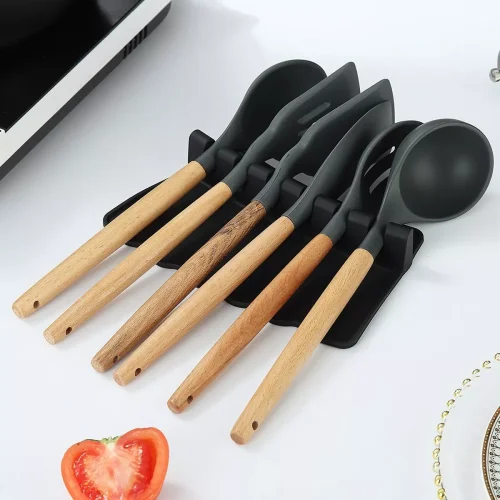 Silicone Spoon Holder, Home Soup Spoon Pad, Silicone Cutlery Holder,  Kitchen Utensils And Supplies,cutlery organizer,cutlery caddy,cutlery rest  cute,cutlery tray,kitchen yellow cutlery holder set small