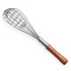 Handheld Balloon Wire Kitchen Whisk Stainless Steel Whisk with Wood Handle