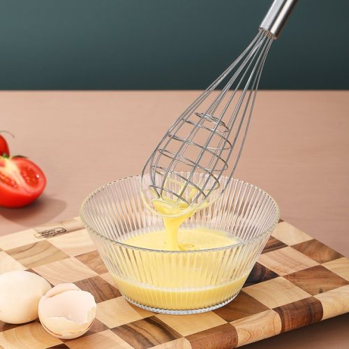 Balloon Whisk - Retro Red Wood Handle 12