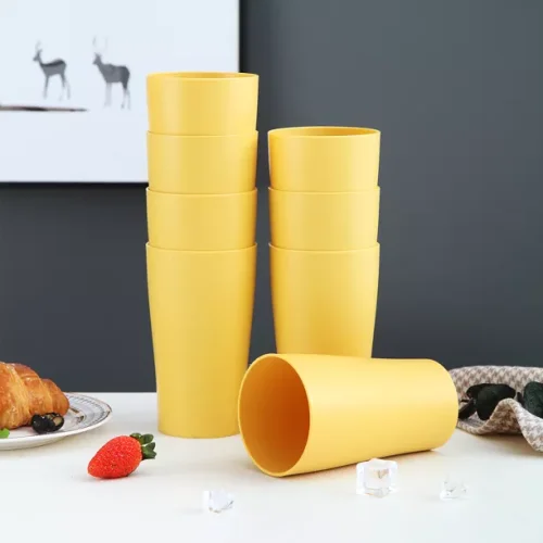 US$ 14.99 - Unbreakable Gold Yellow Reusable PP Drinking Cup 8