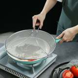 Berglander Fine Mesh Splatter Screen, Stainless Steel Grease Splatter Guard for Frying Pan with Resting Feet for Cooking