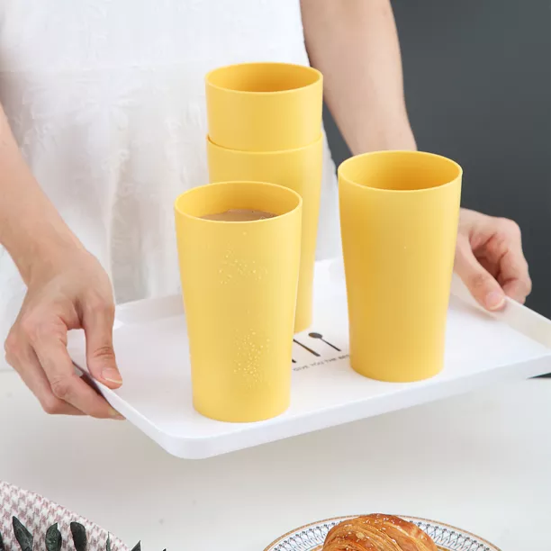 US$ 14.99 - Unbreakable Gold Yellow Reusable PP Drinking Cup 8