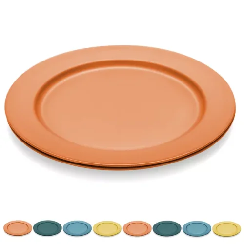 US$ 18.99 - 10 Inch Orange Plastic Plates 8 Pieces, Unbreakable And  Reusable Light Weight Dinner Plates Microwave Safe BPA Free -  m.berglander.com