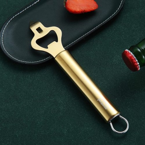 US$ 8.99 - Berglander Can Opener, Stainless Steel Gold Handle Can Opener -  m.