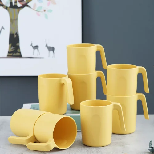 US$ 16.99 - Plastic Mug Set 8 Pieces, Unbreakable And Reusable