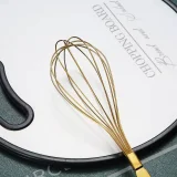 Gold Stainless Steel Balloon Whisk, Sturdy Kitchen Wire Whisk