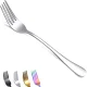 Dinner Forks Set of 6, Stainless Steel Shiny Mirror Fork Set