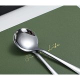 Soup Spoon of 6, Berglander 7.5  Stainless Steel Soup Spoons Silverware