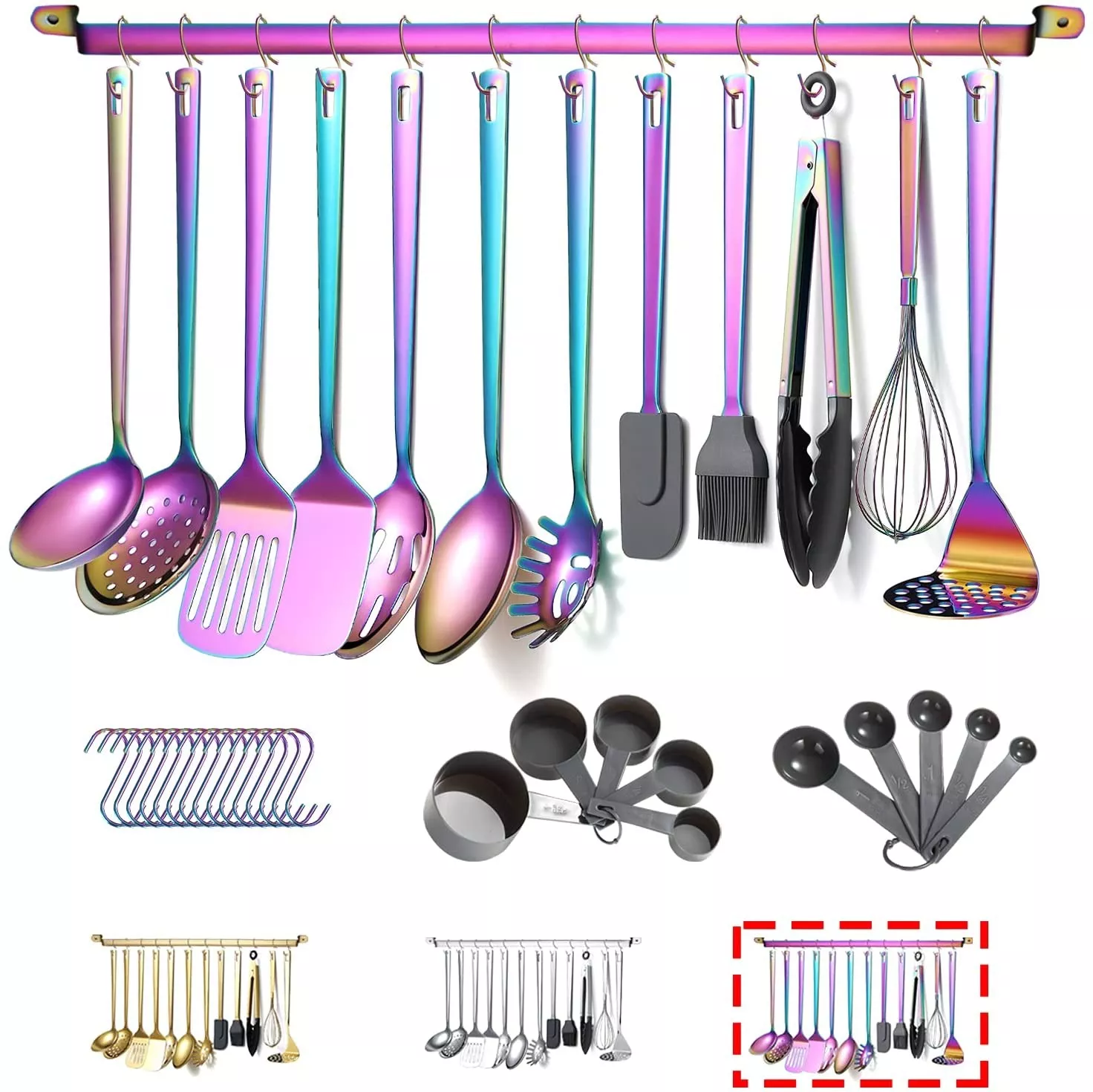 Gold Cooking Utensils Set, Berglander Stainless Steel 13 Pieces Kitchen Utensils  Set With Titanium Gold Plating, Kitchen Tools Set With Utensil Holder, Dishwasher  Safe, Easy to Clean – Built to Order, Made
