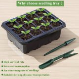 12-Pack Plant Tray Kit with Humidity Ventilation Dome, Seed Shovel and Plant Labels