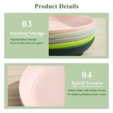 Inch Deep Plastic Plates 8 Pieces, Unbreakable And Reusable Dinner Plates (Mutil Color)