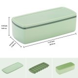 ReaNea Silicone Bottom Ice Cube Trays for Freezer with Ice Storage Box, Ice Scoop and Ice Cube Mold