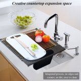 Stainless Steel Roll UP Dish Drying Rack Sinks