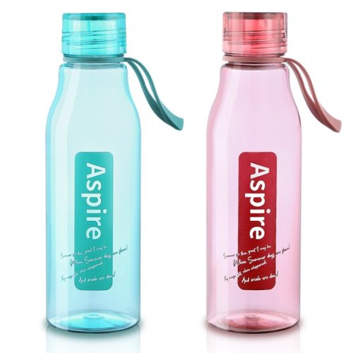 US$ 15.98 - Large Capacity Plastic Water Bottles 2-Pack Leak-Proof Gym Water  Bottles (Mixed Colors) - m.