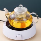 1000ml Glass Teapot with Removable Infuser, Blooming Loose Leaf Tea Kettle