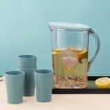 Plastic Water Pitcher with Lid 71 oz, Great for Juice, Milk, Beverage Cold Tea, Iced Tea