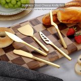 Berglander Cheese Knife Set Stainless Steel 5 Pack Cheese Knives, Cheese Spreader