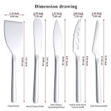 Berglander Cheese Knife Set Stainless Steel 5 Pack Cheese Knives, Cheese Spreader