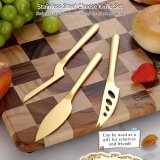 Cheese Knife Set Stainless Steel 3 Pack Cheese Knives