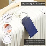 Luggage Tag 6-pack PU Leather Baggage Tag Privacy Protection Suitcase Label (Mix Colors)