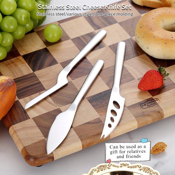 Cheese Knife Set Brushed Steel, 3-pack - ERNST @ RoyalDesign