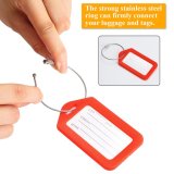 Luggage Tag 12 Pcs Plastic Baggage Tag Privacy Protection Suitcase Label (Mix Colors)