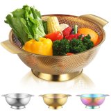 Stainless Steel Colander Bowl, Draining Bowl Vegetable Washing Basket