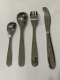 Berglander Toddler Utensils Stainless Steel Kids Silverware Set Toddler Forks, Baby Spoons and Knife 4 Pieces