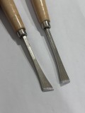 HOMQUEN  Chisel Set for Woodworking, Point Chisel and Flat Chisel, Handle Chisel