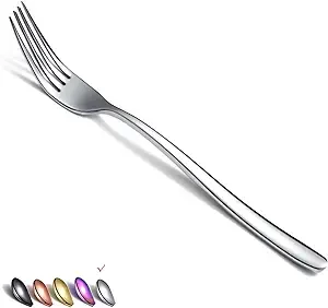HOMQUEN Matt Gold Dinner Forks 6 Piece, Stainless Steel 8.4'' Forks Silverware Set, Dessert Forks, Table Forks, Salad Forks for Home, Kitchen or Restaurant, Dishwasher Safe